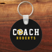 Porte-clés COACH de volley-ball [nom personnalisé] (Recto)