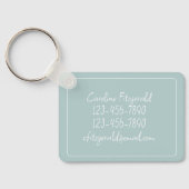 Porte-clés Coastal Watercolor Crab Personalized (Verso)