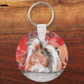 Porte-clés Cobaye aux cheveux longs en automne (Recto)