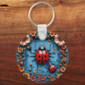 Porte-clés Coccinelle 3d colorée (Recto)