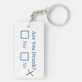 Porte-clés Cochez les cases SlipperyJoe's Are You Drunk marte (Dos)