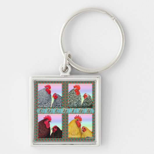 Porte-clés Cochins Quatre Couleurs (Devant)