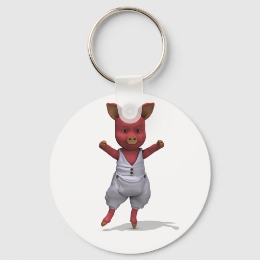 Porte-clés Cochon De Ballet En Pointe (Recto)