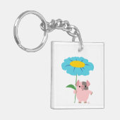 Porte-clés Cochon De Cartoon Cute Avec Porte - clé Acrylique (Devant gauche)