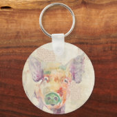 Porte-clés Cochon de collier de la ferme (Recto)