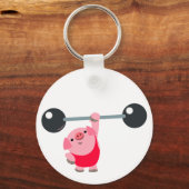 Porte-clés cochon de dessin animé de musculation m (Recto)