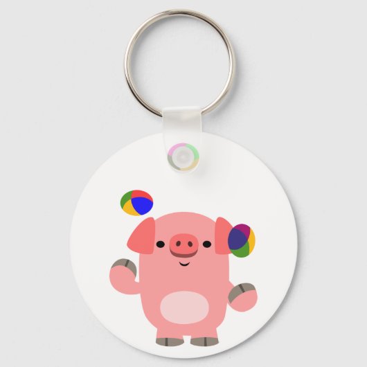 Porte-clés Cochon de dessin mignon (Recto)