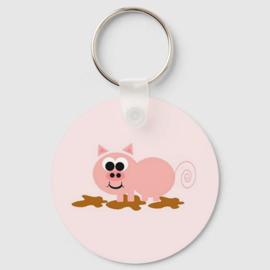 Porte-clés Cochon de dessin mignon (Recto)