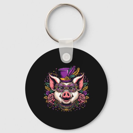 Porte-clés Cochon de Mardi Gras (Recto)