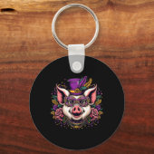 Porte-clés Cochon de Mardi Gras (Recto)