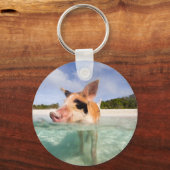 Porte-clés Cochon de natation d'Exuma (Recto)