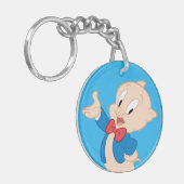 Porte-clés Cochon de porc| Pose classique (Devant gauche)