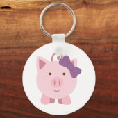 Porte-clés Cochon fille mignonne (Recto)