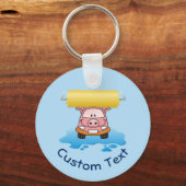 Porte-clés cochon lavage de voiture (Recto)