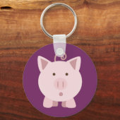 Porte-clés Cochon mignon surpris (Recto)