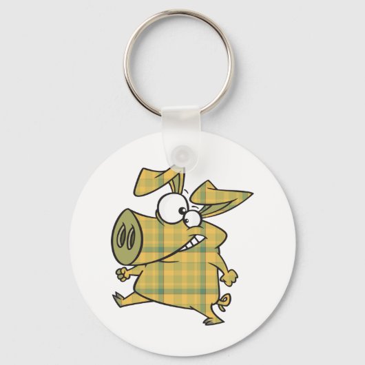 Porte-clés Cochon plat (Recto)