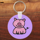Porte-clés Cochon rose (Recto)