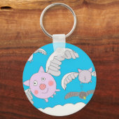 Porte-clés Cochons volants drôles (Recto)