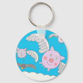 Porte-clés Cochons volants drôles (Verso)