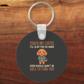 Porte-clés Cockapoo Amoureux de Café Drôle (Recto)