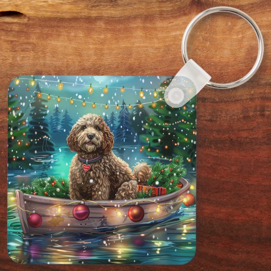 Porte-clés Cockapoo Christmas Festive Voyage (Verso)