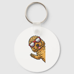 Porte-clés Cockapoo Dog Spoodle Avec Lunettes De Soleil Du Cô