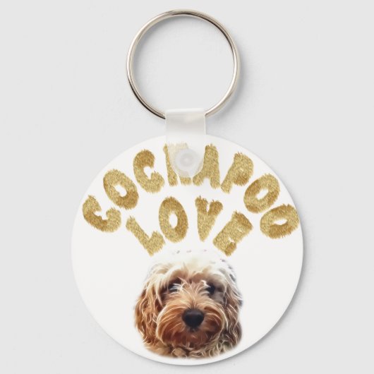 Porte-clés Cockapoo love (Recto)