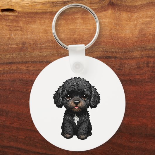 Porte-clés Cockapoo noir (Verso)