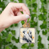Porte-clés Cockatiel Art Déco (main)