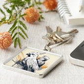 Porte-clés Cockatiel Art Déco (Côté)