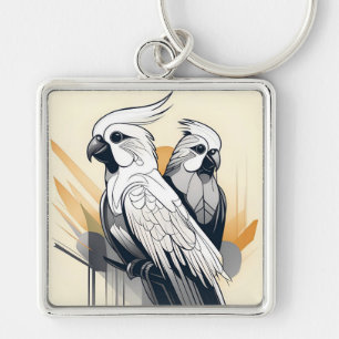 Porte-clés Cockatiel Art Déco