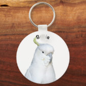 Porte-clés Cockatoo blanc australien personnalisé (Recto)