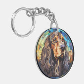 Porte-clés Cocker en verre doux Spaniel Dog (Devant gauche)