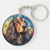 Porte-clés Cocker en verre doux Spaniel Dog (Dos)
