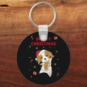 Porte-clés Cocker Espagnol Chien de Noël Animaux d'hiver Chie (Recto)