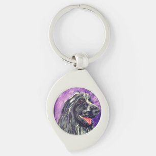 Porte-clés Cocker Spaniel Blue Roan Dog Peint