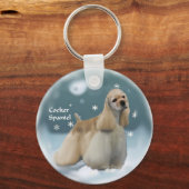 Porte-clés Cocker Spaniel Cadeaux de Noël (Recto)