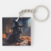 Porte-clés Cocker Spaniel Citrouilles Halloween effrayant (Dos)