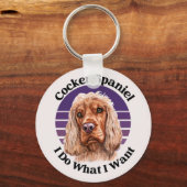 Porte-clés Cocker Spaniel drôle de citation porte - clé (Recto)