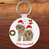 Porte-clés Cocker spaniel Feliz Navidad (Recto)