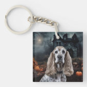 Porte-clés Cocker Spaniel Halloween effroi (Devant)
