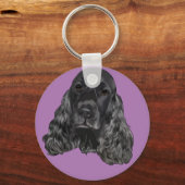 Porte-clés Cocker Spaniel noir (Recto)