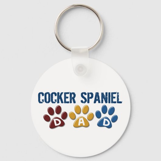 Porte-clés COCKER SPANIEL Papa Empreinte de patte 1 (Recto)