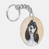 Porte-clés Cocker Spaniel (Parti) Peinture - Art Chien origin (Devant gauche)