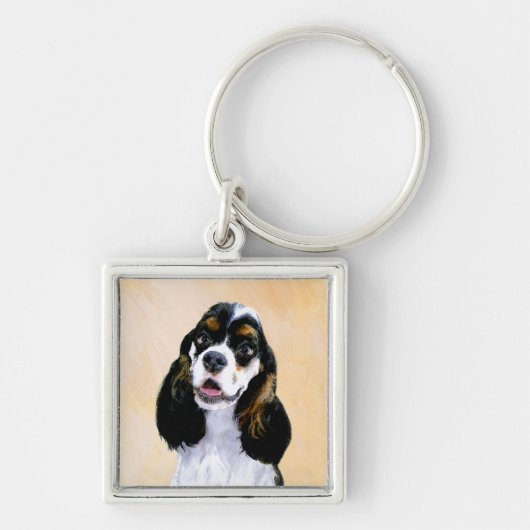 Porte-clés Cocker Spaniel (Parti) Peinture - Art Chien origin (Devant)