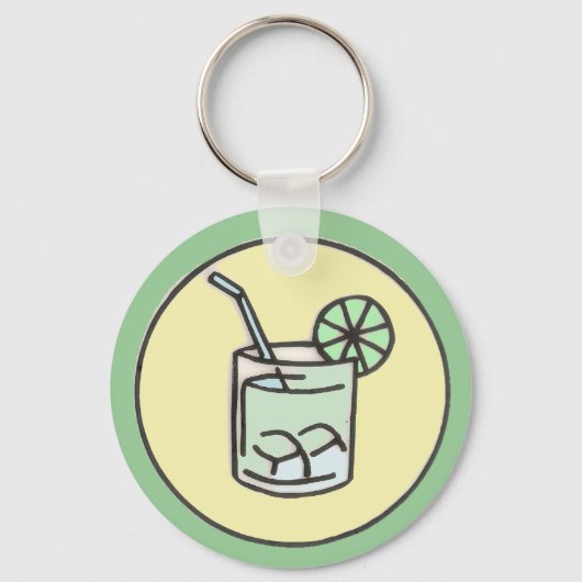 Porte-clés cocktail brésilien de caipirinha (Recto)
