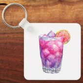 Porte-clés Cocktail Citronade Rose (Recto)