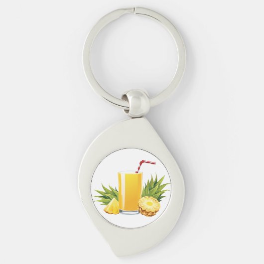 Porte-clés cocktail Piña Colada (Devant)