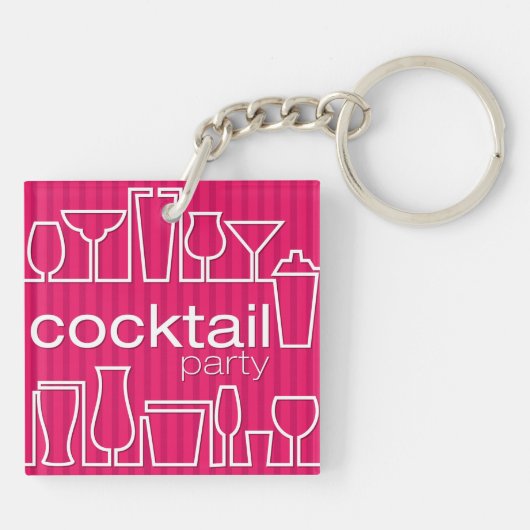 Porte-clés Cocktail rose (Dos)