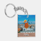 Porte-clés Cocktail Spritz sur une table avec vue sur Milan (Devant gauche)